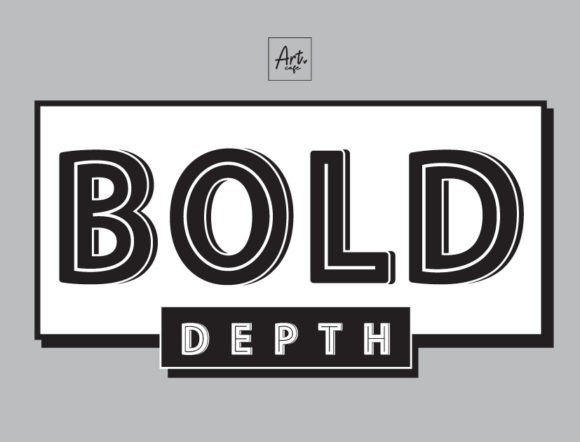 Bold Depth: A Typeface That Commands Attention