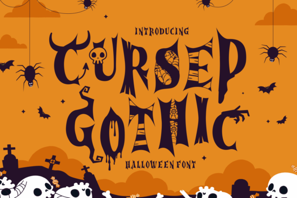 Cursed Gothic: Unveiling a Display Typeface for Spooky Design