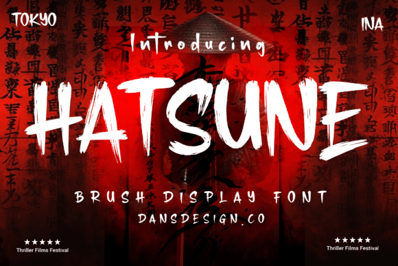 Hatsune: The Japanese Brush Display Font for Modern Design