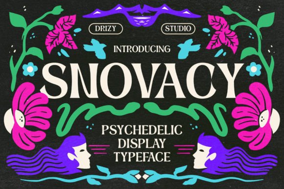 Snovacy: A Vibrant Display Font for Creative Projects